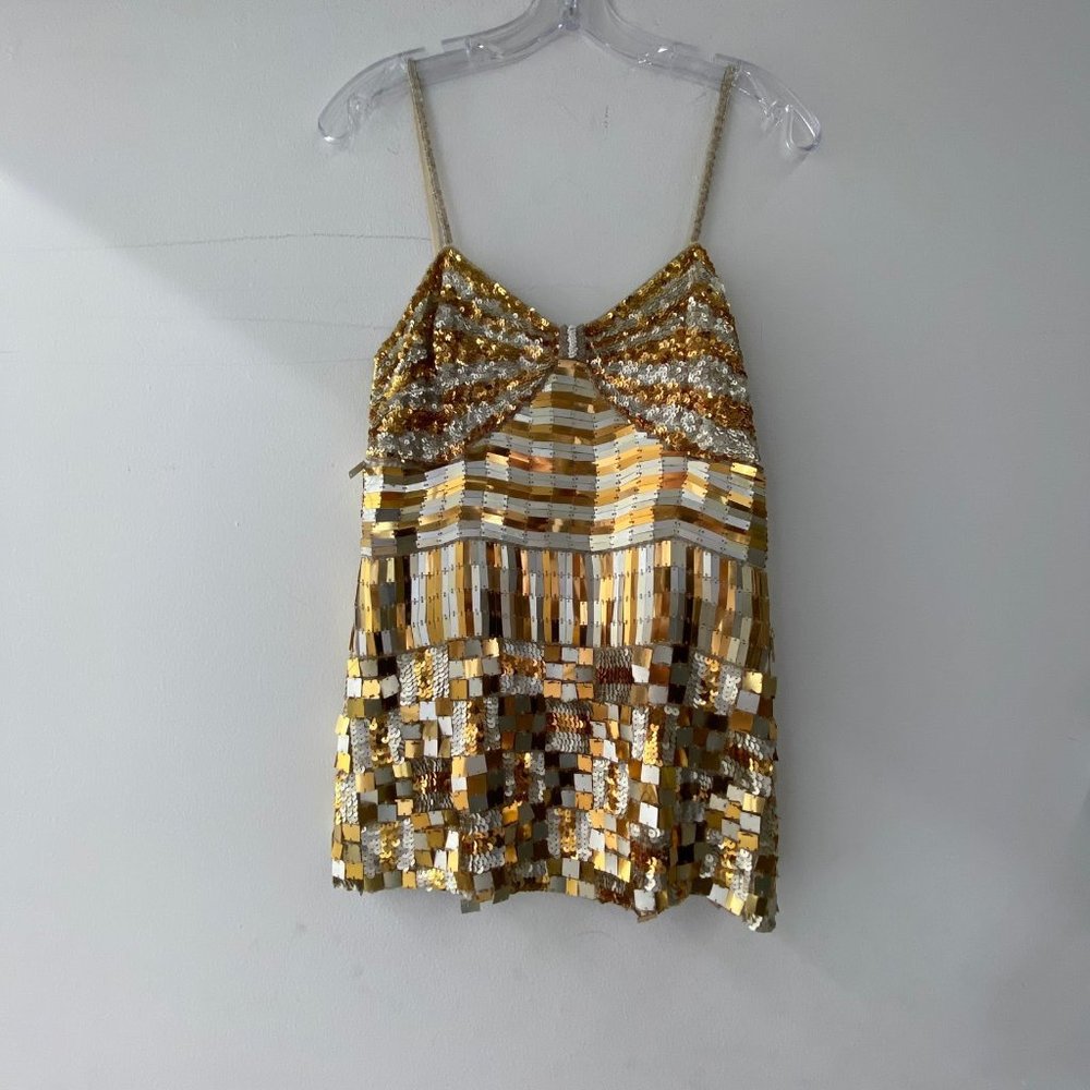 Meghan Copper sequin top size 4